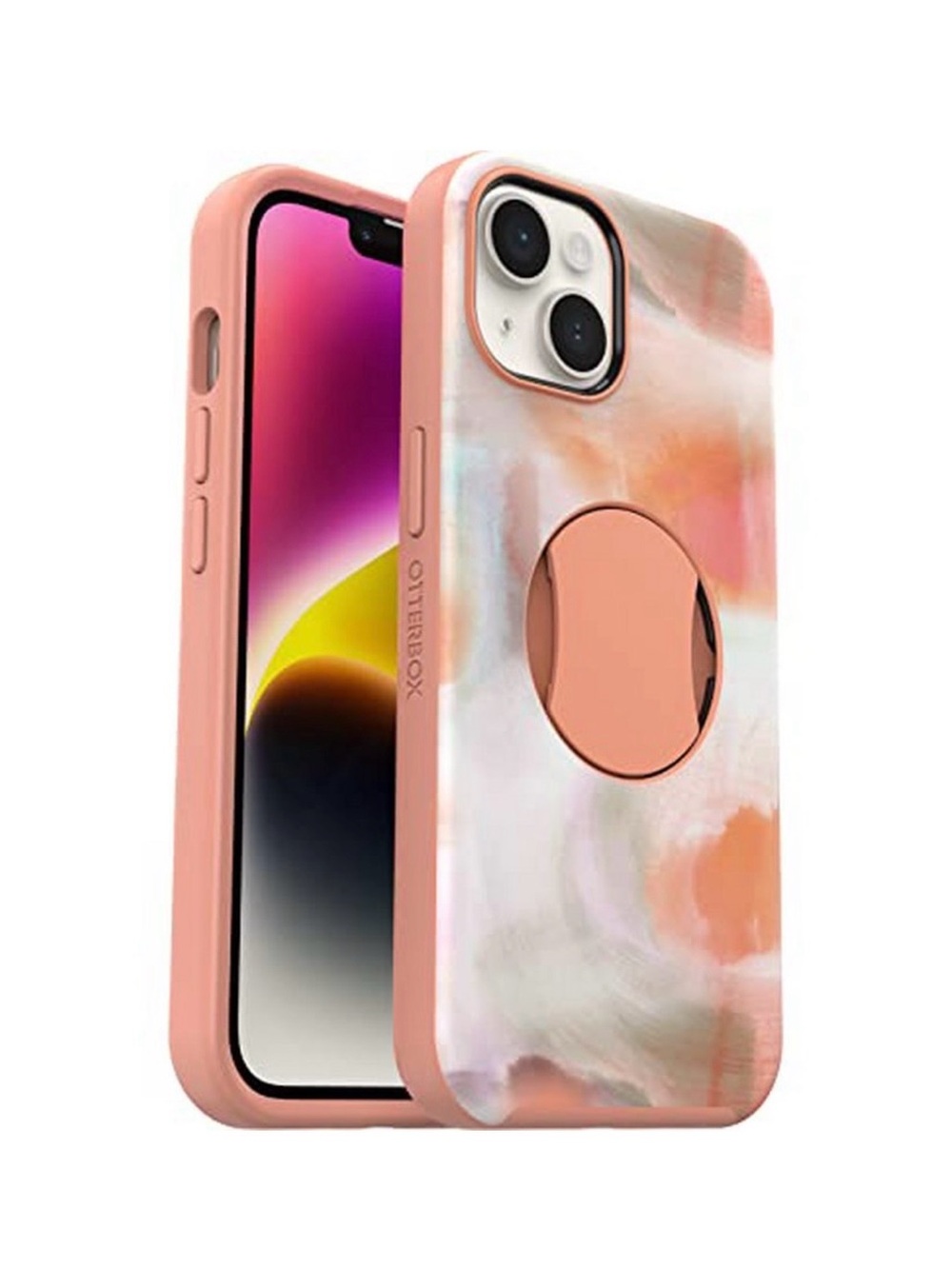 OtterBox Symmetry+ MagSafe Case iPhone 14 Pro Max Peaches PopGrip